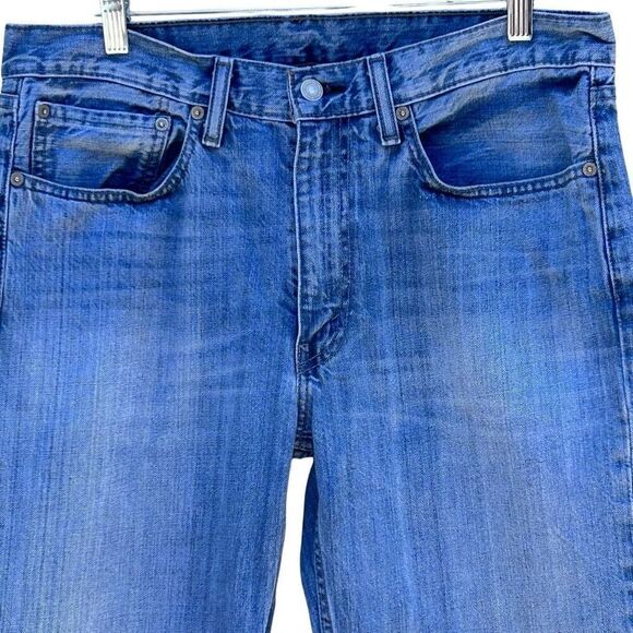 Levi's 514 Denim Jeans Men's Size 34x32 Blue Classic Straight Fit Zip Fly Flex - Picture 4 of 13